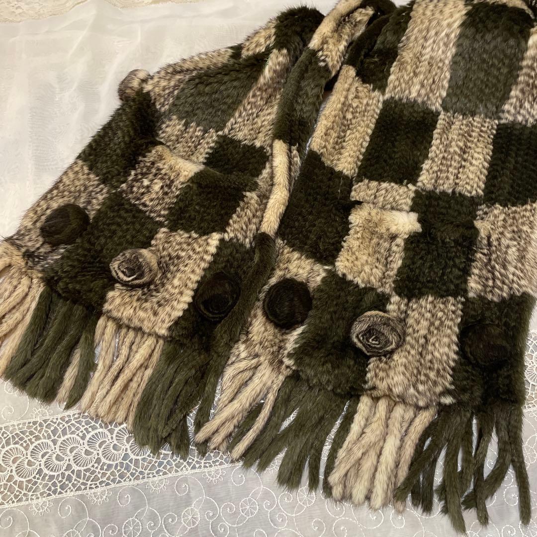 SAGA MINK ファー　毛皮　高級感　羽織り　マフラー　美品