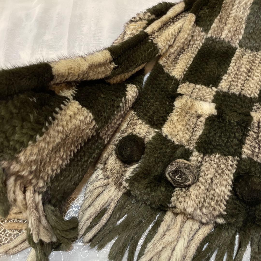 SAGA MINK ファー　毛皮　高級感　羽織り　マフラー　美品