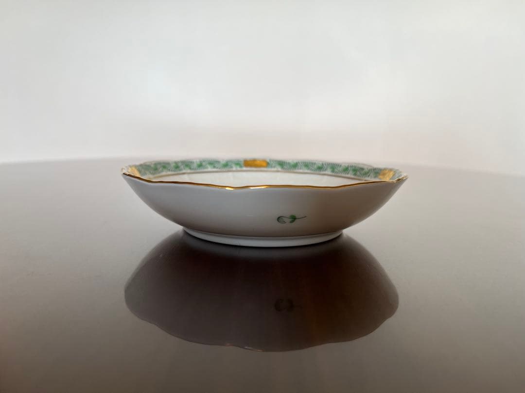 ヘレンド　アポニーグリーン　フルーツボウル　1ペア