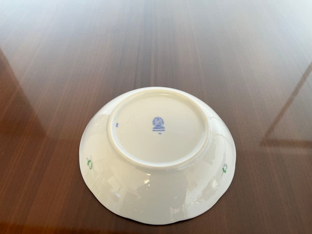 ヘレンド　アポニーグリーン　フルーツボウル　1ペア