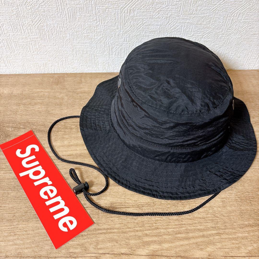 正規品　Supreme サファリハット　マウンテンハット　帽子　ブラック　黒
