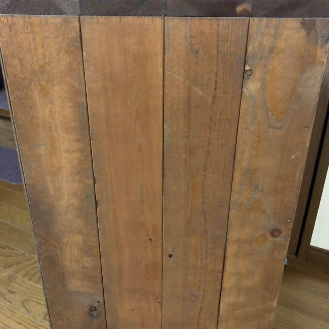 ウッド　ダストボックス 700×400 内ゴミ箱付45ℓ ゴミ箱　木目　レトロ