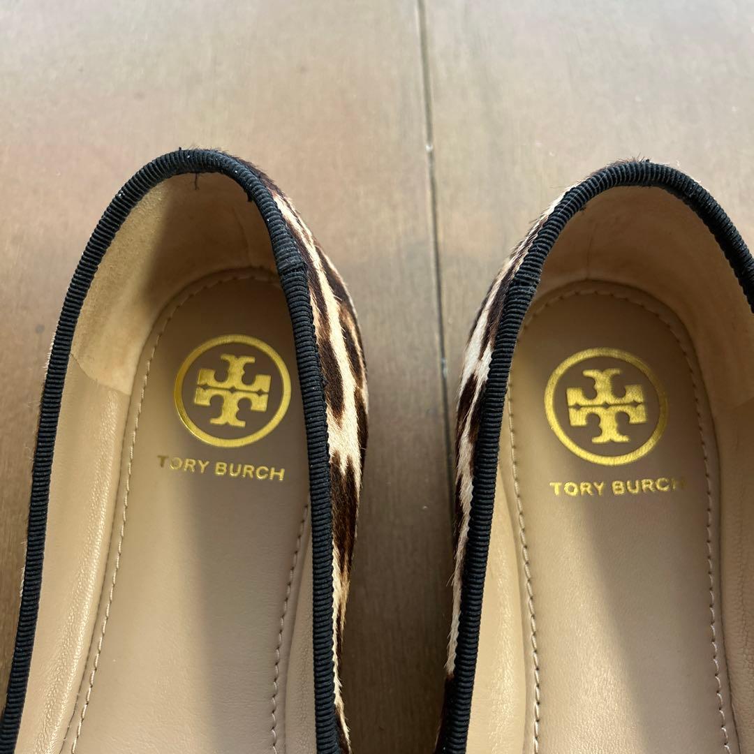 ちゃんちゃん　美品　トリーバーチ　レオパード　バレエシューズ　6.5