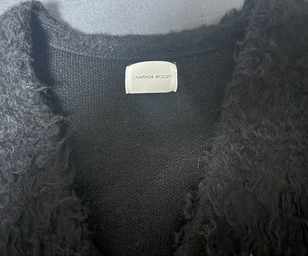 CAMPHOR WOOD モヘアタッチスーパーシャギーカーディガン