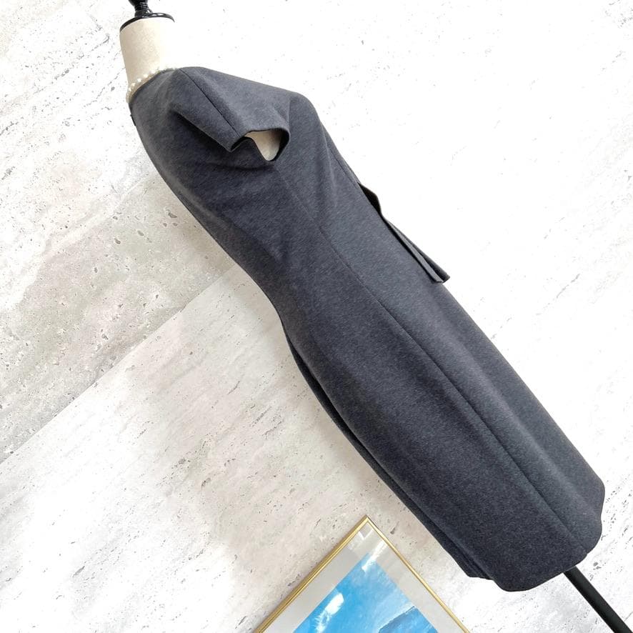 極美品★FENDI★ウール★シルク★ドレープ★ペプラム★ワンピース