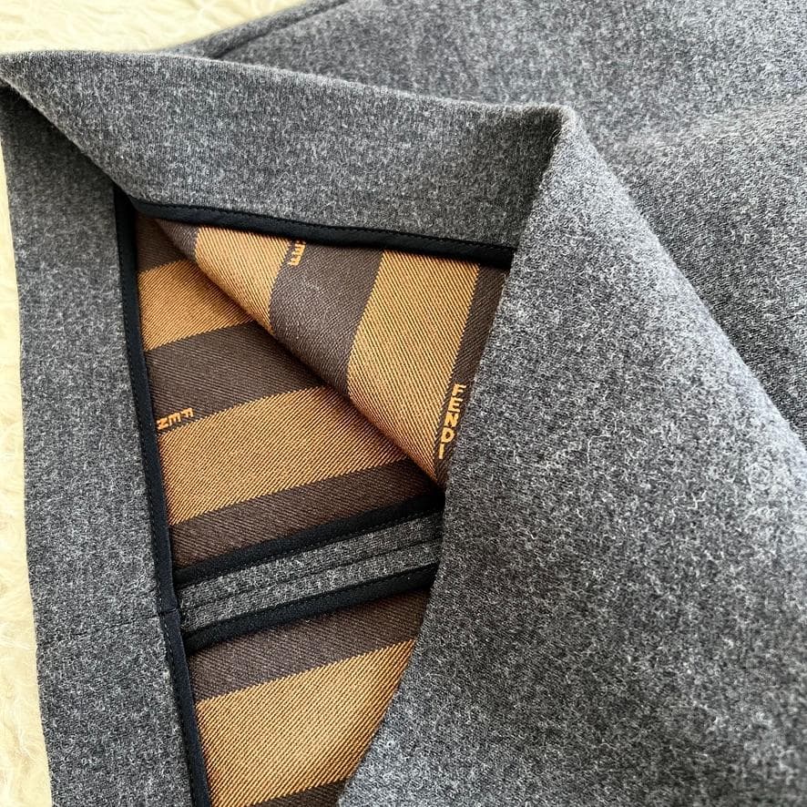 極美品★FENDI★ウール★シルク★ドレープ★ペプラム★ワンピース