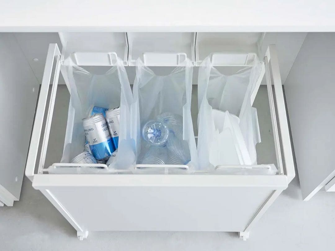 蓋付き目隠し分別ダストワゴン tower 3分別 45L