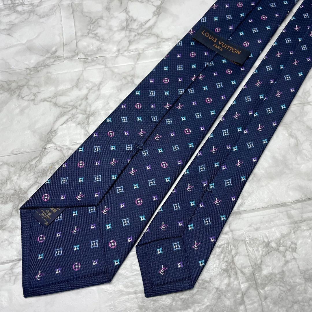 ルイヴィトン　LOUIS VUITTON ネクタイ　モノグラム　マルチカラー