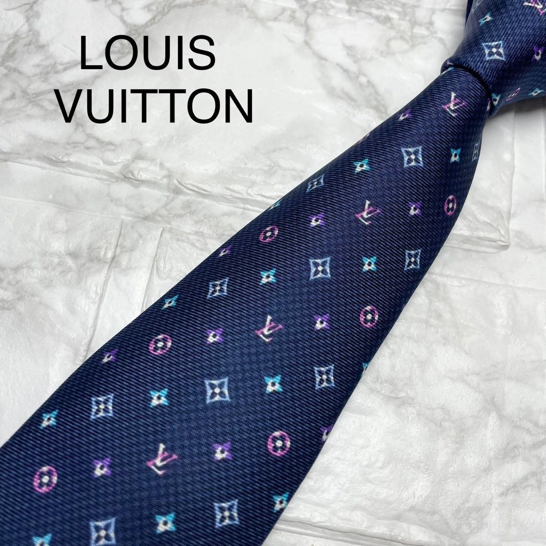 ルイヴィトン　LOUIS VUITTON ネクタイ　モノグラム　マルチカラー