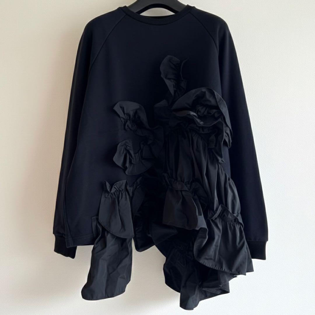 enfold ネイビー ハードコンパクト 裏毛 デコラプルオーバー スウェット