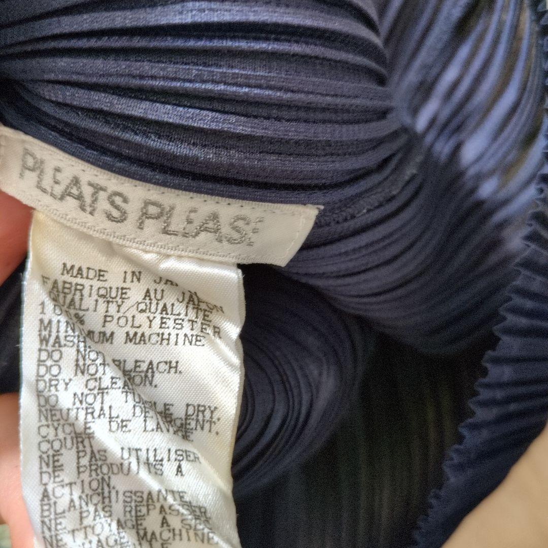 プリーツプリーズ PLEATS PLEASE 長袖カットソー　ネイビー