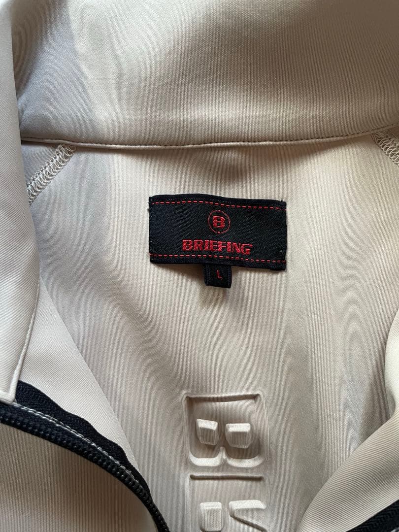 ブリーフィング　3Dロゴジップアップ　ベージュL