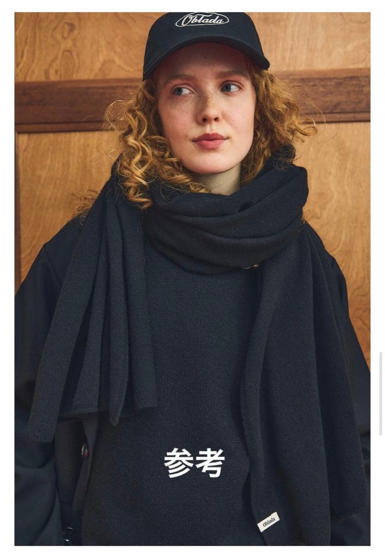 さ*わ様 新品　オブラダ　ニットショール　ニット　ストール　ネイビー　シンチ