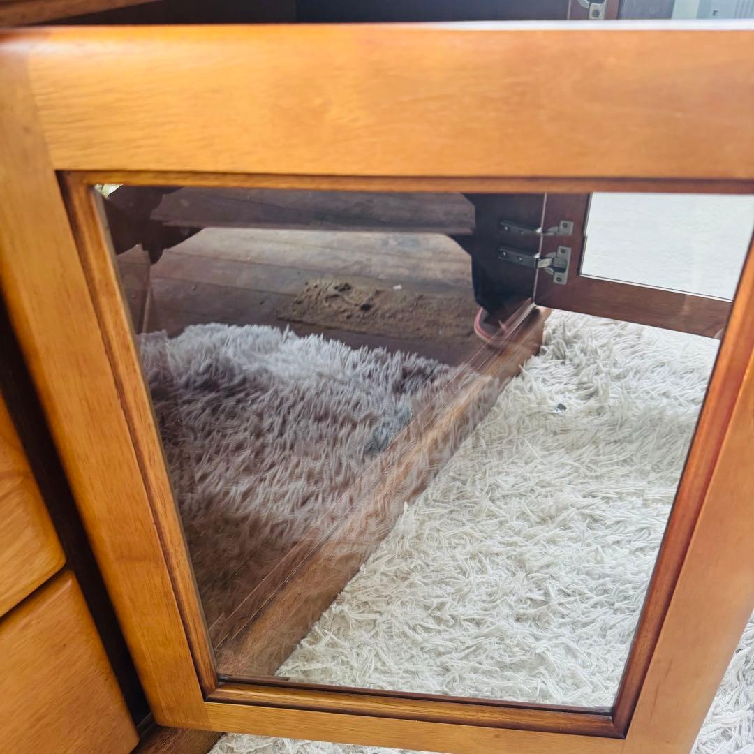 美品★カリモク サイドボード リビングボード キャビネット TVボード　飾棚