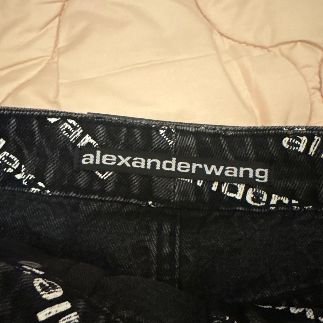 alexanderwang ブラックデニムショートパンツ 24