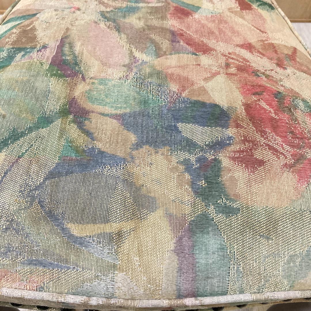 【マルニ】猫脚　ダイニングチェア　花柄　鋲打ち　椅子 A