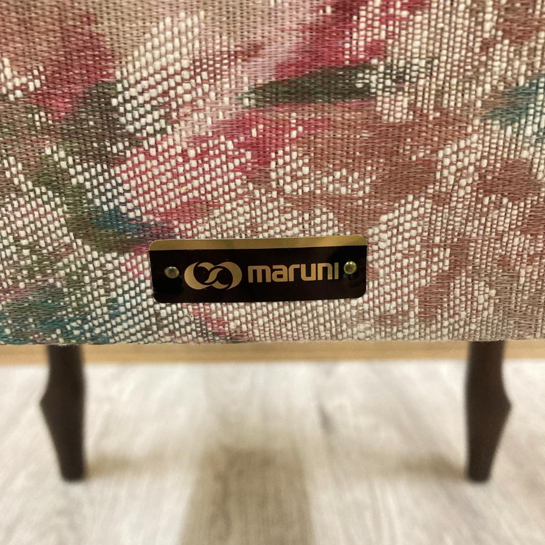 【マルニ】猫脚　ダイニングチェア　花柄　鋲打ち　椅子 A