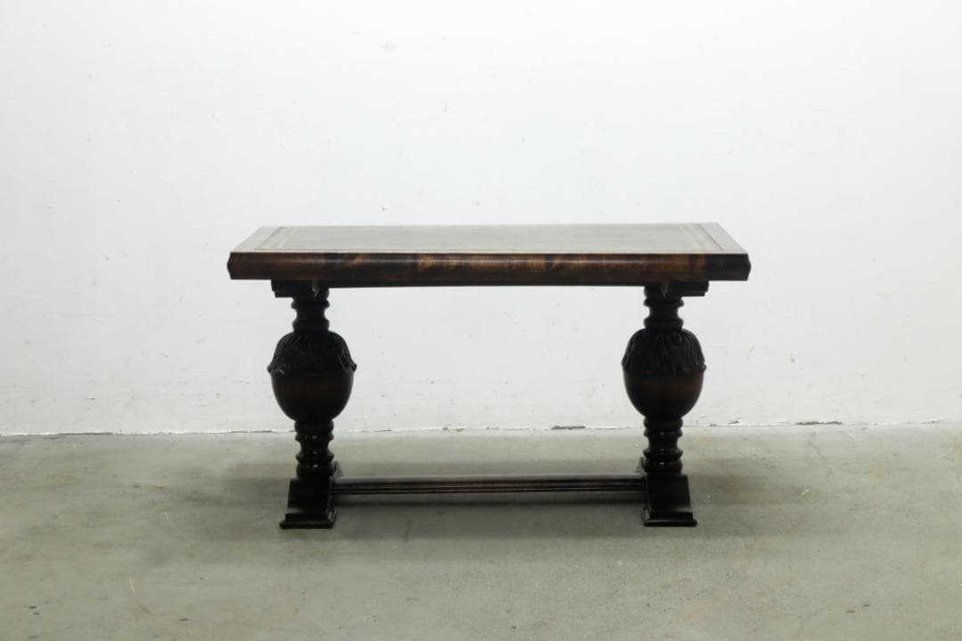 英国 イギリス ロイズ ヴィンテージ オーク材 本革 センターテーブル