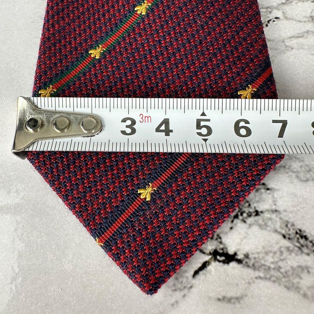 未使用級✨GUCCI 高級ネクタイ ビー ストライプ 7cm