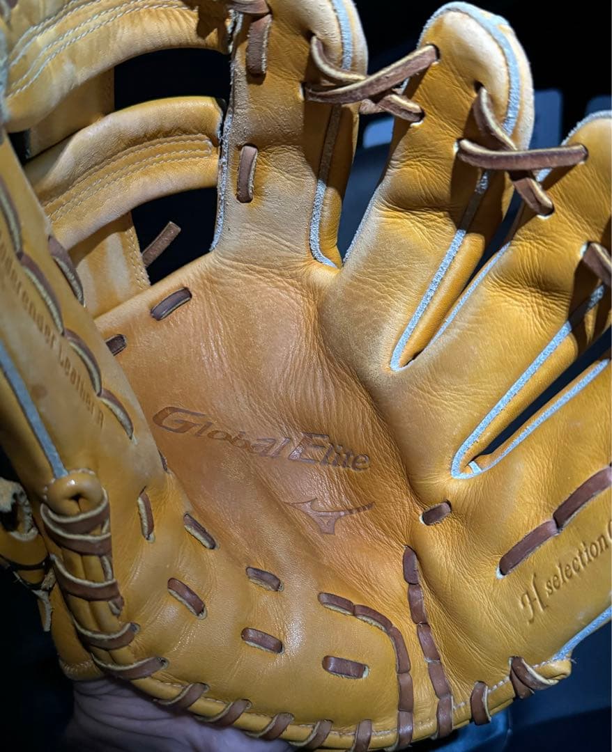 Mizuno Global Elite 大人用　軟式グローブ イエロー　内野手用