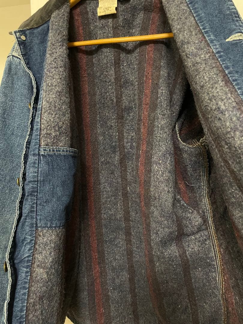 93年製 vintage carhartt デニム カバーオール ブランケット