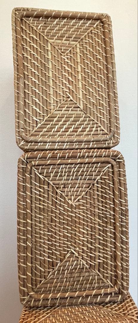 【送料込】無印良品重なるラタン3つ＋蓋3つセット/定価¥12,940