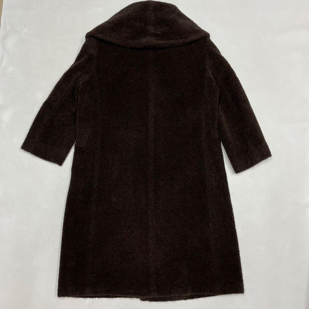 美品 MAX MARA マックスマーラ アルパカ ビッグカラー ロングコート