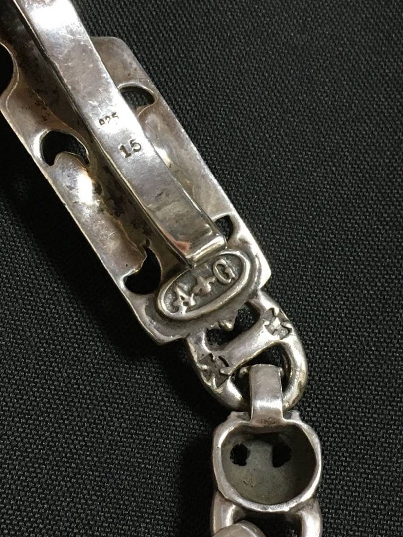 ★A&G(A & G)シルバー925 ギロームスカル ウォレットチェーン★