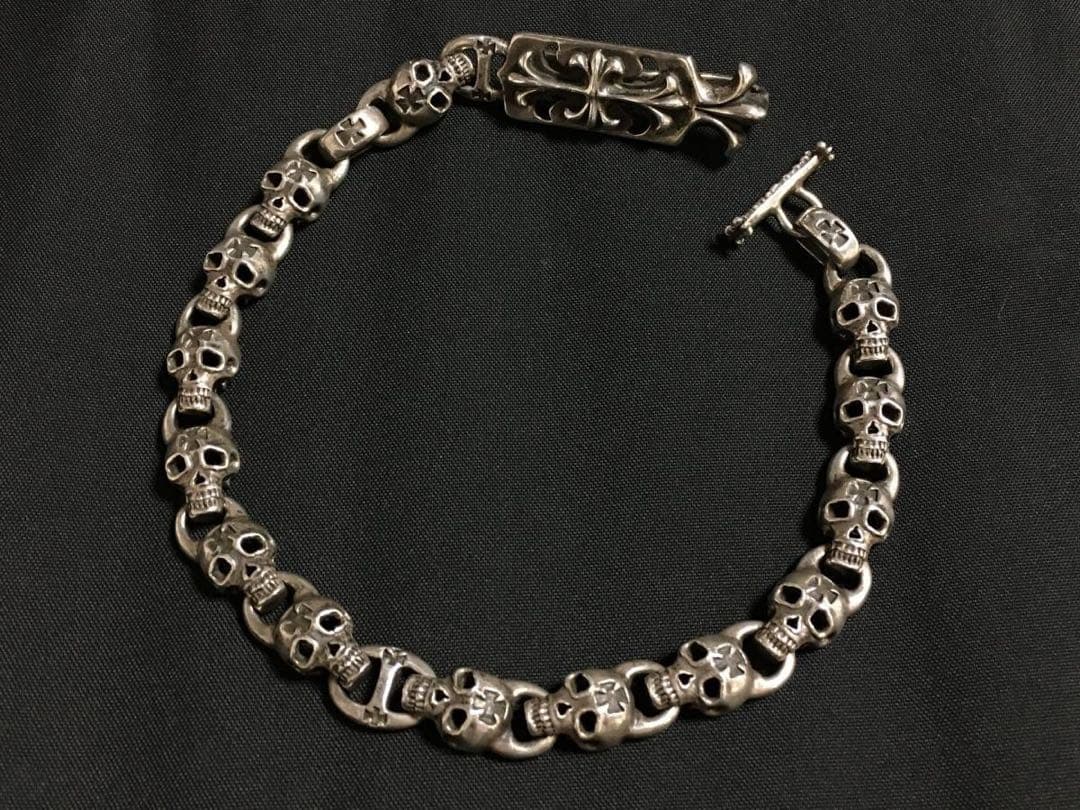 ★A&G(A & G)シルバー925 ギロームスカル ウォレットチェーン★