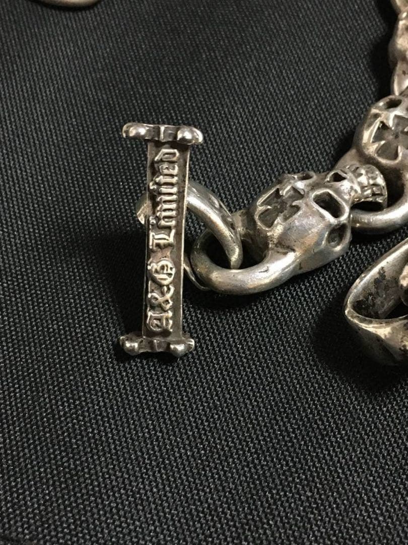 ★A&G(A & G)シルバー925 ギロームスカル ウォレットチェーン★