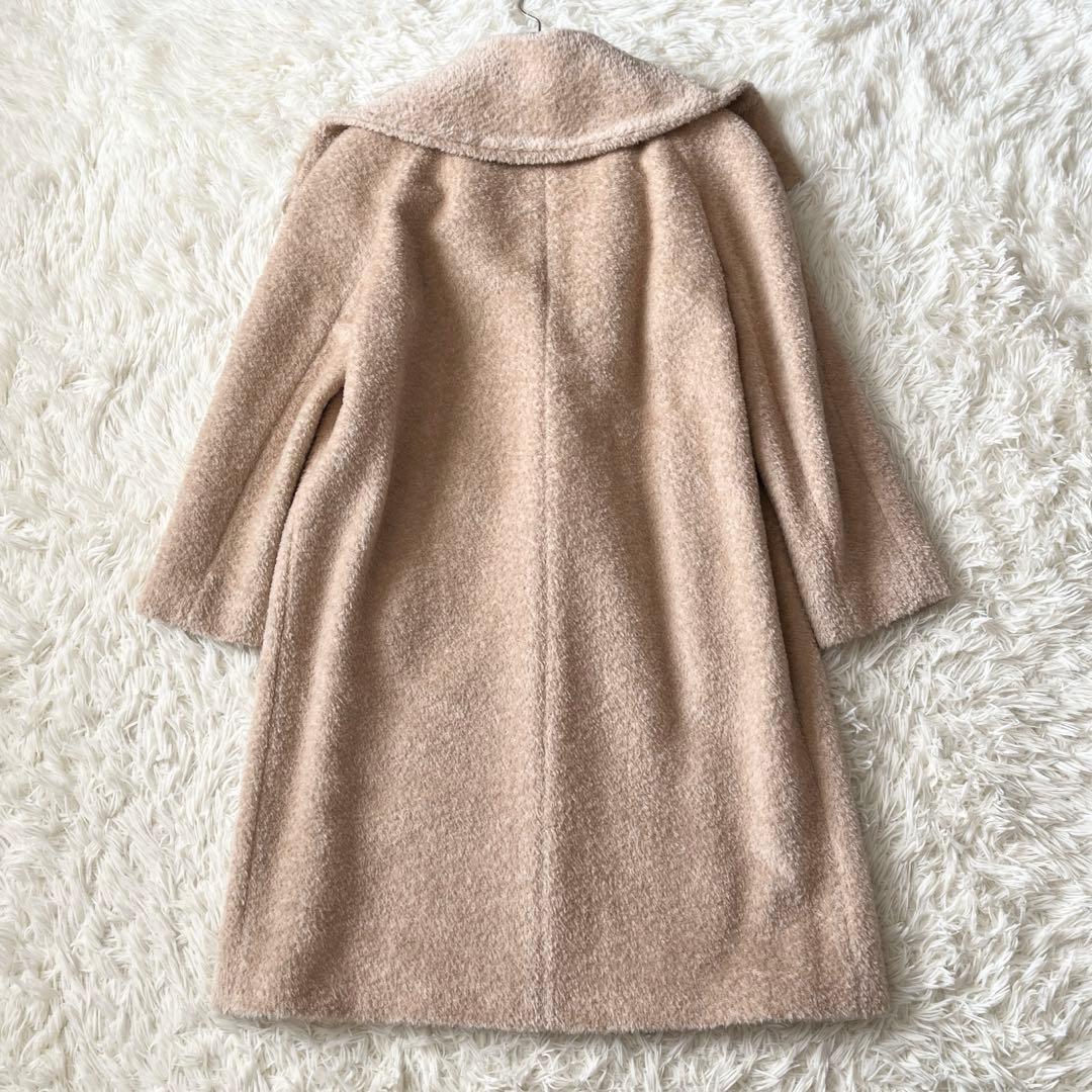 【美品✨】マックスマーラ　ロングコート　シャギー　アルパカ混　女優襟　ベージュ