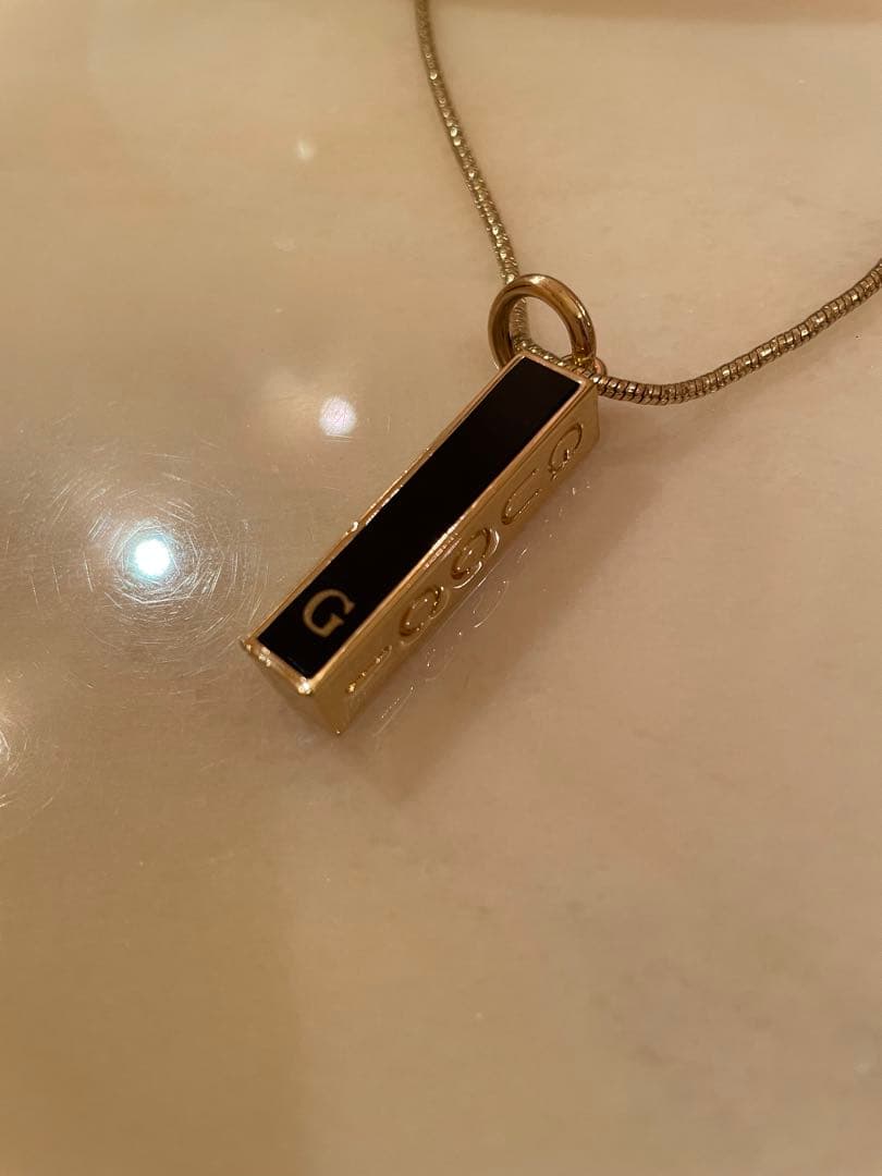 GUCCI❣️バータイプネックレス ‼️ブラック/ゴールド❣️新品未使用‼️レアデザイン