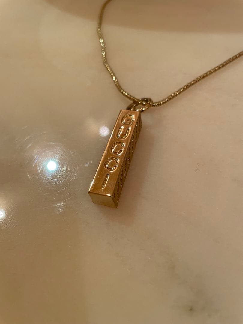 GUCCI❣️バータイプネックレス ‼️ブラック/ゴールド❣️新品未使用‼️レアデザイン