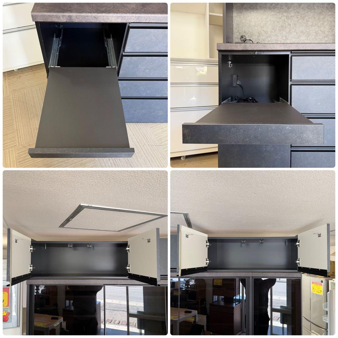 【新品同様‼️】パモウナ 160cm幅キッチンボード フルソフトクローズ仕様