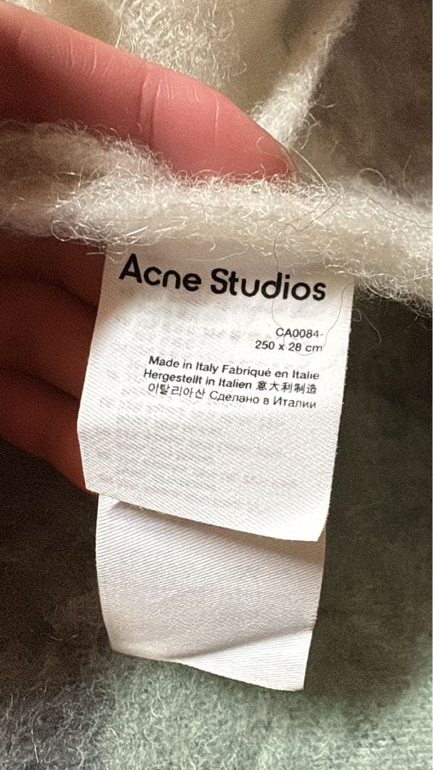 acne studios モヘアチェックマフラー