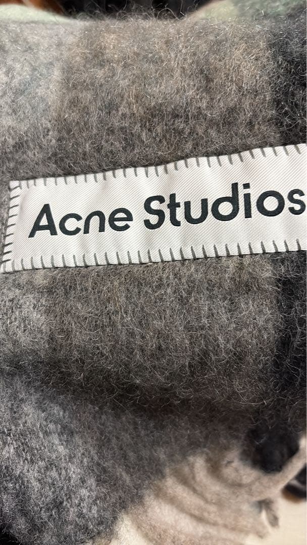 acne studios モヘアチェックマフラー