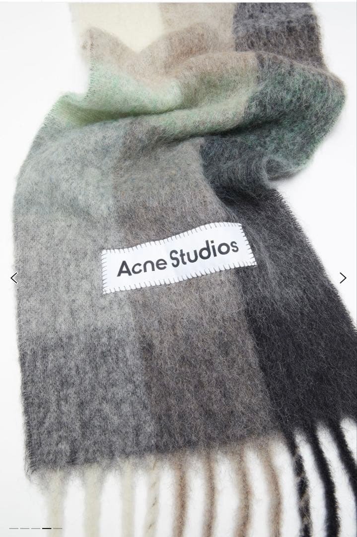 acne studios モヘアチェックマフラー