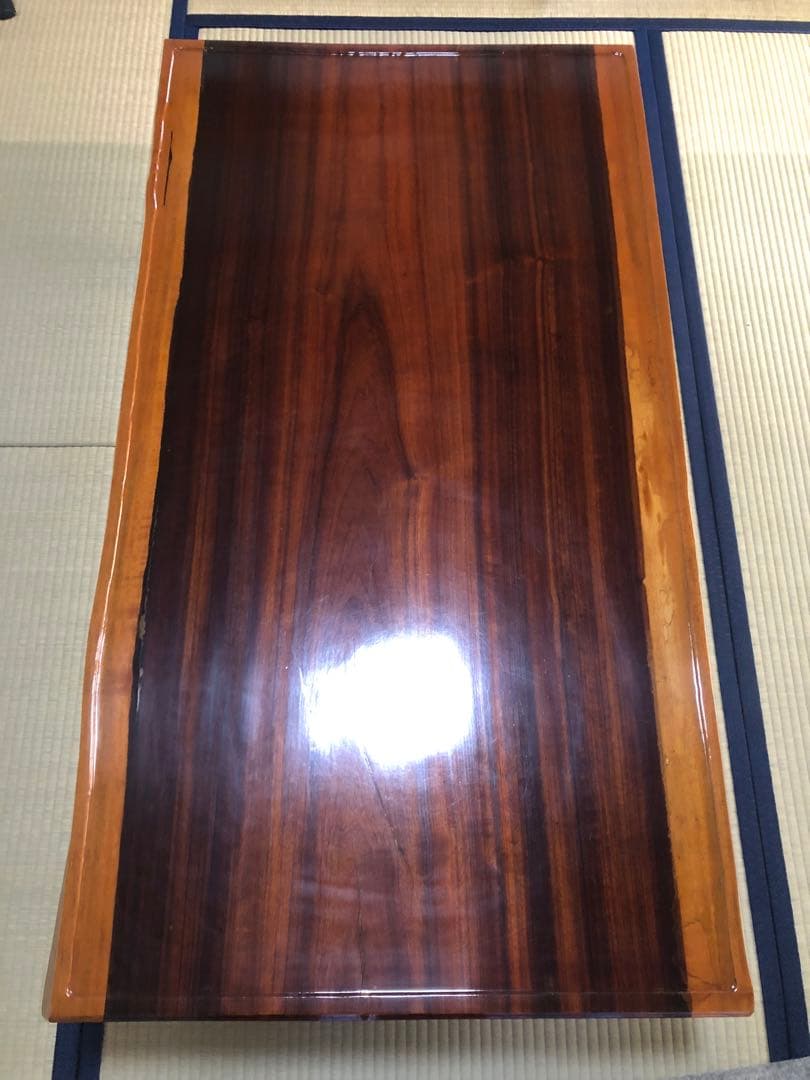 ブビンガ一枚板座卓