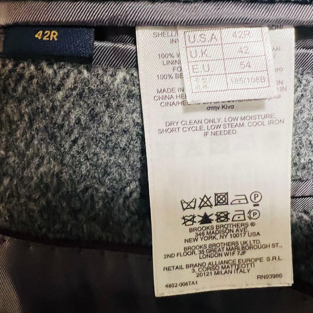 【極美品】ブルックスブラザーズ チェスターコート へリーンボーン サイズ42
