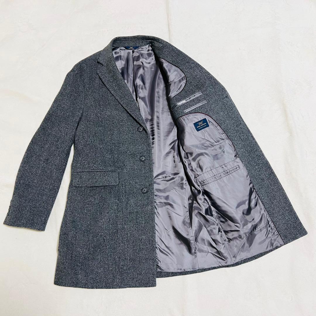 【極美品】ブルックスブラザーズ チェスターコート へリーンボーン サイズ42