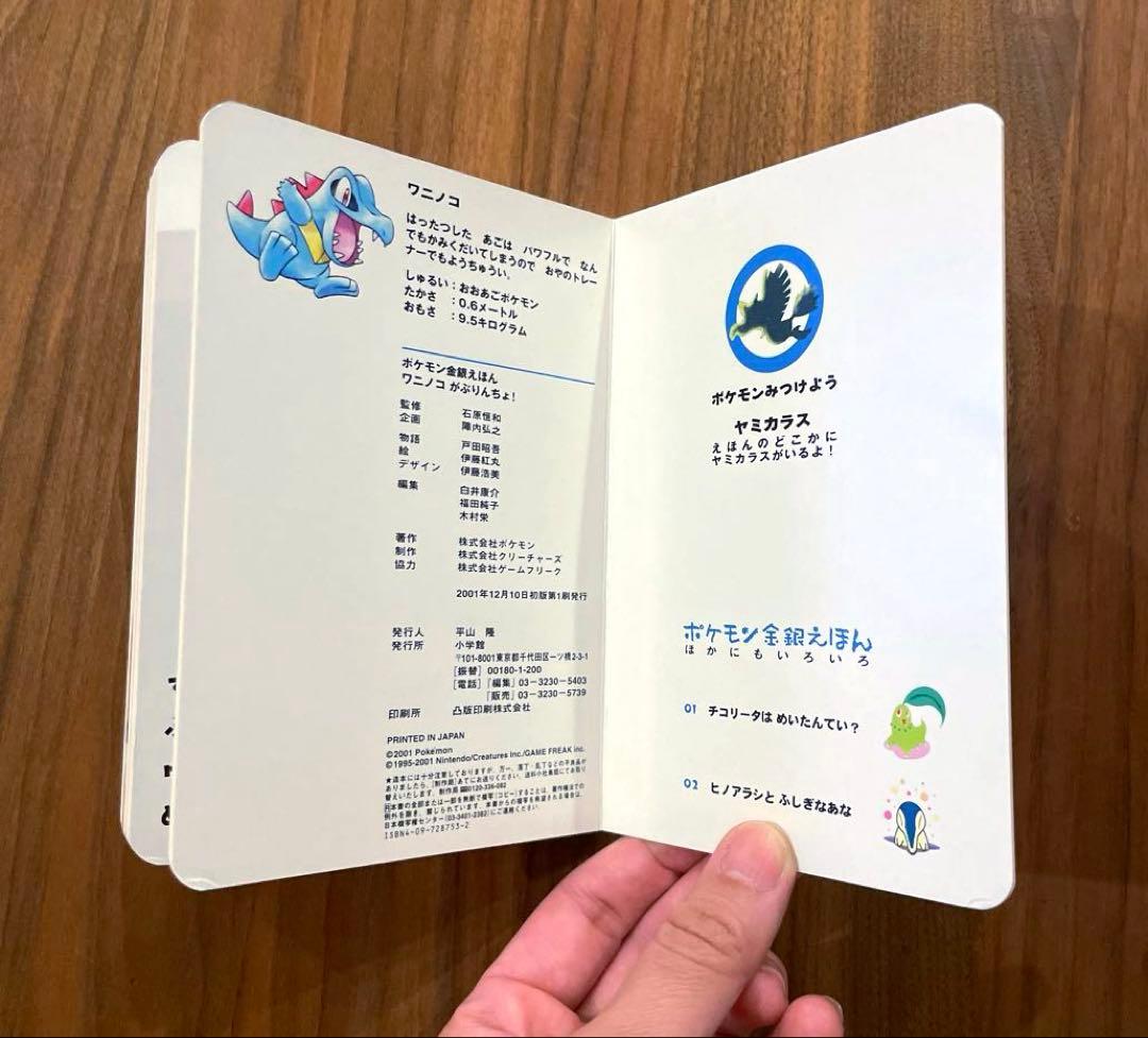 ★絶版本　入手困難　初版　綺麗良好★ ポケモン金銀えほん　ワニノコがぶりんちょ！