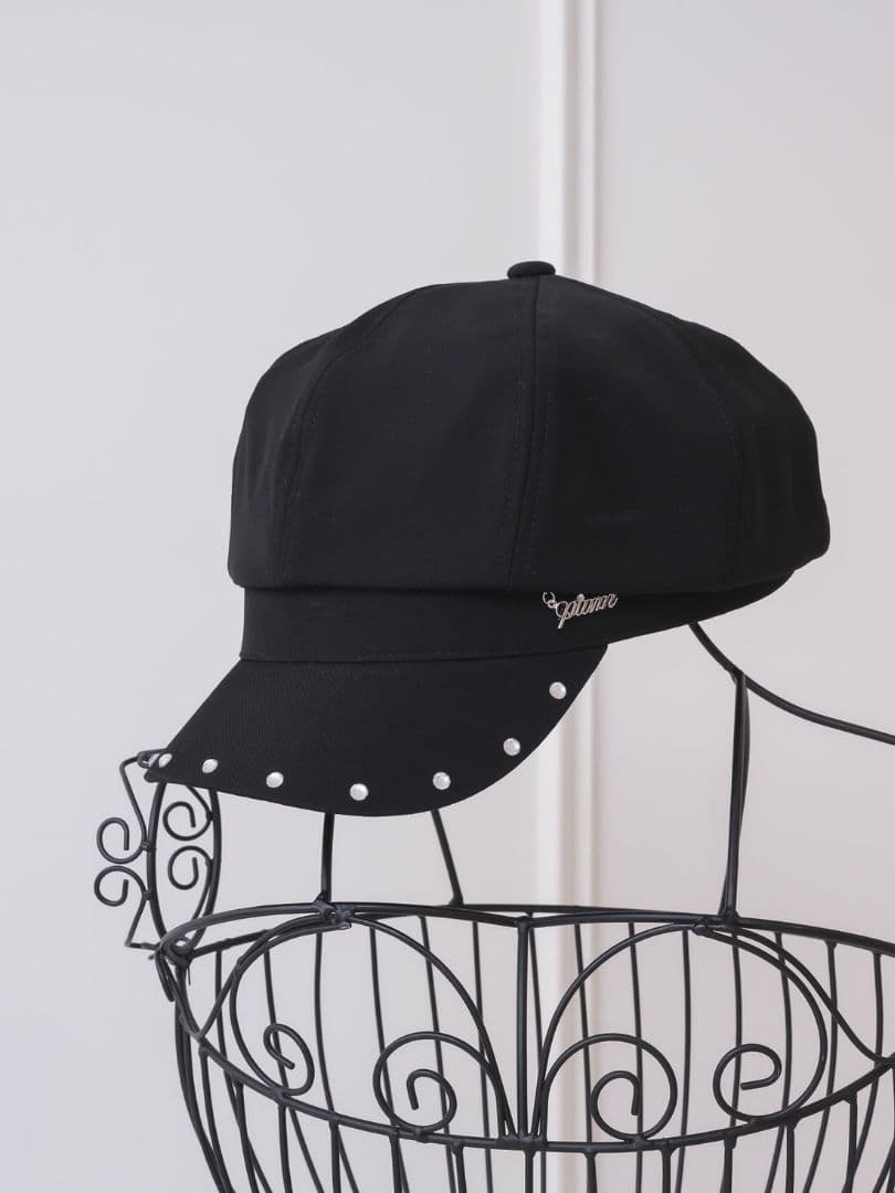 新品未使用　タグ付き　pium　piumロゴチャームツイルキャスケット