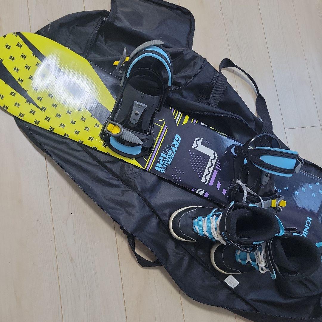 値下げ　IGNIO　スノーボード　キッズ　１２０　4点セット　イグニオ