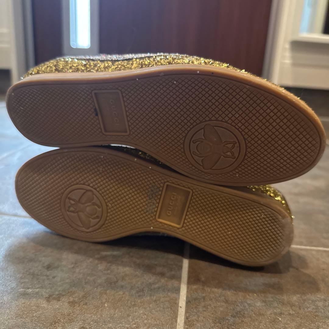 GUCCI グリッタースニーカーハートビジュー スニーカー
