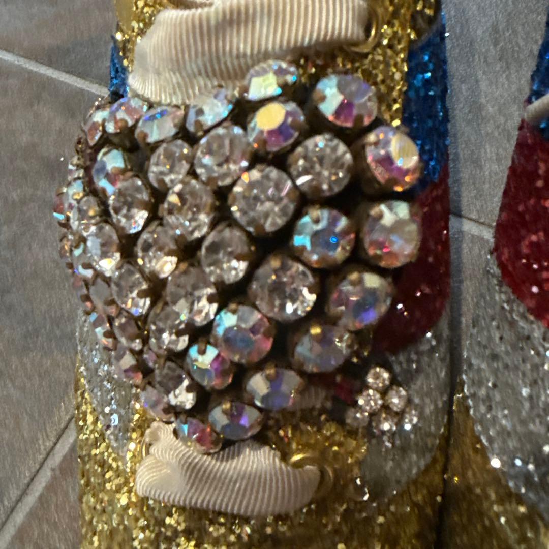 GUCCI グリッタースニーカーハートビジュー スニーカー