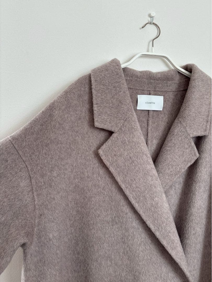 cizatto シザット Shaggy Wool Over Coat グレージュ