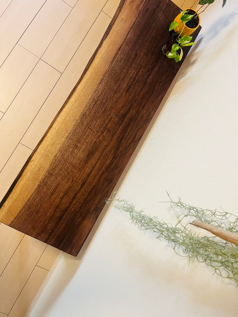 一枚板テーブル　カウンターテーブル　ウォールナット　ローテーブル　テレビ台