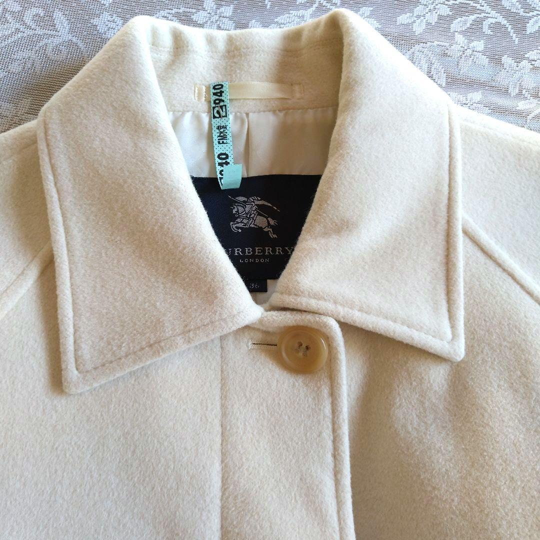 BURBERRY バーバリー アンゴラ混 レディース ロングコート 36