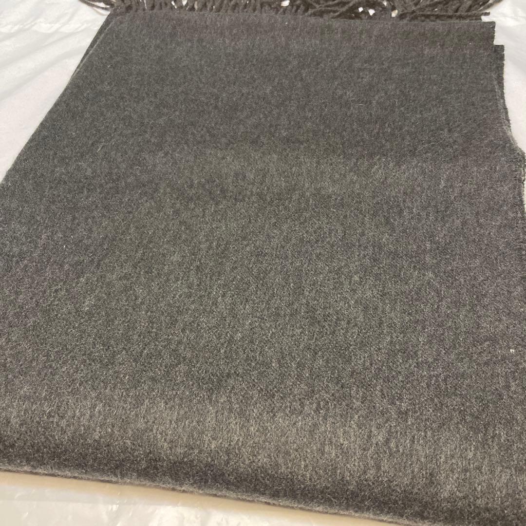美品 ジョンストンズ カシミヤ100％ 大判ストール チャコール グレー