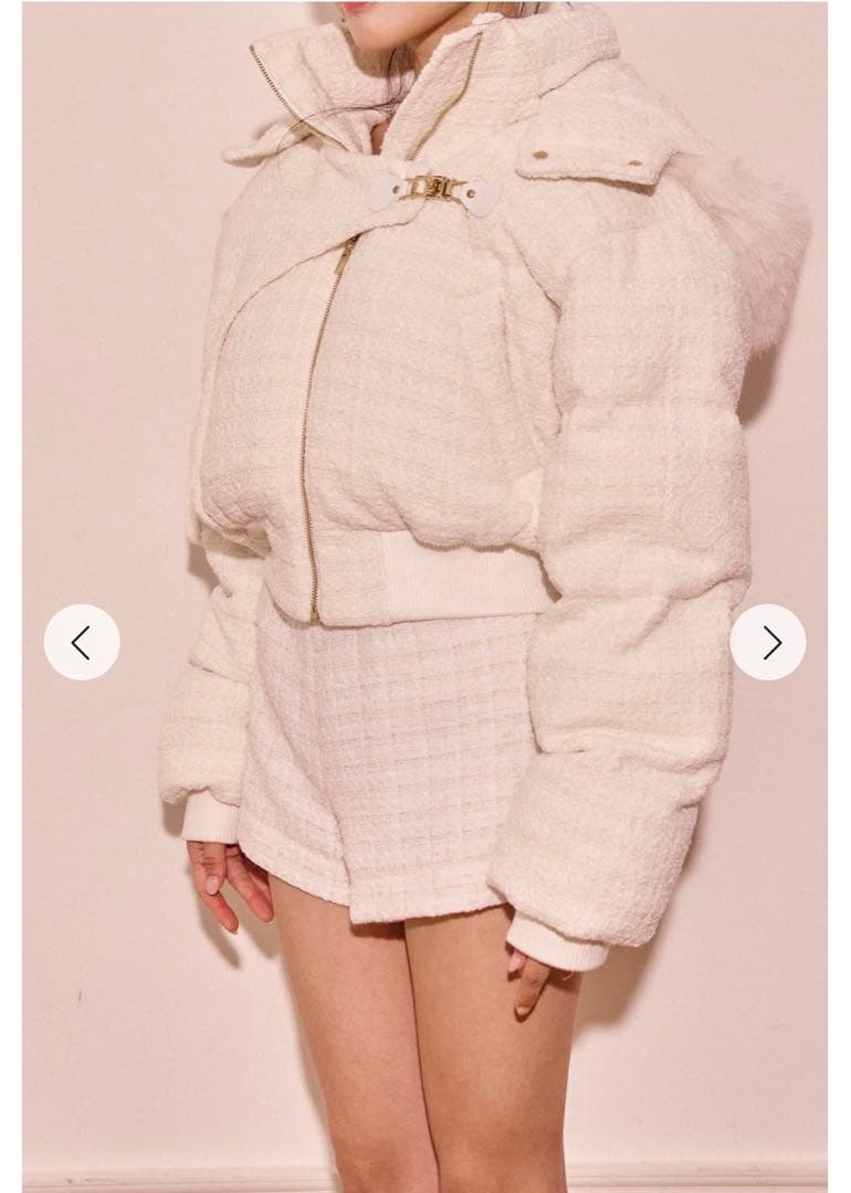 新品タグ付き Randy ベロアツイードショートパンツ ホワイト